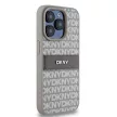 DKNY DKHCP15LPRTHSLE iPhone 15 Pro 6.1" hátlap, tok Leather Mono Stripe & Metal Logo, bézs