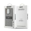 DKNY DKHCP15LPRTHSLE iPhone 15 Pro 6.1" hátlap, tok Leather Mono Stripe & Metal Logo, bézs