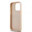 DKNY DKHCP15LPRTHSLP iPhone 15 Pro 6.1" hátlap, tok Leather Mono Stripe & Metal Logo, rózsaszín