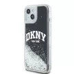 DKNY iPhone 15 Plus DKHCP15MLBNAEK hátlap, tok Liquid Glitters W/Arch Logo, fekete