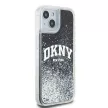 DKNY iPhone 15 Plus DKHCP15MLBNAEK hátlap, tok Liquid Glitters W/Arch Logo, fekete