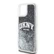 DKNY iPhone 15 Plus DKHCP15MLBNAEK hátlap, tok Liquid Glitters W/Arch Logo, fekete