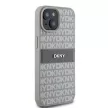 DKNY DKHCP15MPRTHSLE iPhone 15 Plus/14 Plus 6.7" hátlap, tok Leather Mono Stripe & Metal Logo, bézs