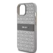 DKNY DKHCP15MPRTHSLE iPhone 15 Plus/14 Plus 6.7" hátlap, tok Leather Mono Stripe & Metal Logo, bézs