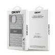 DKNY DKHCP15MPRTHSLE iPhone 15 Plus/14 Plus 6.7" hátlap, tok Leather Mono Stripe & Metal Logo, bézs