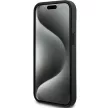 DKNY DKHCP15MPRTHSLK iPhone 15 Plus/14 Plus 6.7" hátlap, tok Leather Mono Stripe & Metal Logo, fekete