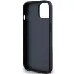 DKNY DKHCP15MPRTHSLK iPhone 15 Plus/14 Plus 6.7" hátlap, tok Leather Mono Stripe & Metal Logo, fekete