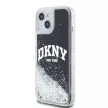 DKNY iPhone 15 Liquid Glitter Arch Logo DKHCP15SLBNAEK hátlap, tok, fekete