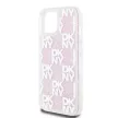 DKNY iPhone 15 DKHCP15SLCPEPP hátlap, tok Liquid Glitters W/Checkered Pattern, rózsaszín