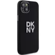 DKNY iPhone 15 DKHCP15SSMCBSK hátlap, tok Silicone W/Stack Metal Logo, fekete