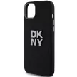 DKNY iPhone 15 DKHCP15SSMCBSK hátlap, tok Silicone W/Stack Metal Logo, fekete
