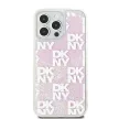 DKNY iPhone 15 Pro Max DKHCP15XLCPEPP hátlap, tok Liquid Glitters W/Checkered Pattern, rózsaszín
