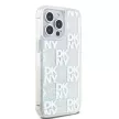 DKNY iPhone 15 Pro Max DKHCP15XLCPEPT Liquid Glitters W/Checkered Pattern hátlap, tok, fehér