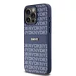 DKNY DKHCP15XPRTHSLB iPhone 15 Pro Max 6.7" hátlap, tok Leather Mono Stripe & Metal Logo, kék