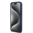 DKNY DKHCP15XPRTHSLB iPhone 15 Pro Max 6.7" hátlap, tok Leather Mono Stripe & Metal Logo, kék