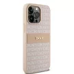 DKNY DKHCP15XPRTHSLP iPhone 15 Pro Max 6.7" hátlap, tok Leather Mono Stripe & Metal Logo, rózsaszín