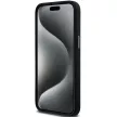 DKNY iPhone 15 Pro Max DKHCP15XSMCBSK hátlap, tok Silicone W/Stack Metal Logo, fekete