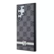 DKNY Samsung Galaxy S24 Ultra PU Leather Checkered Pattern and Stripe DKHCS24LPCPTSSK hátlap, tok, fekete