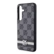 DKNY Samsung Galaxy S24 Plus PU Leather Checkered Pattern and Stripe DKHCS24MPCPTSSK hátlap, tok, fekete