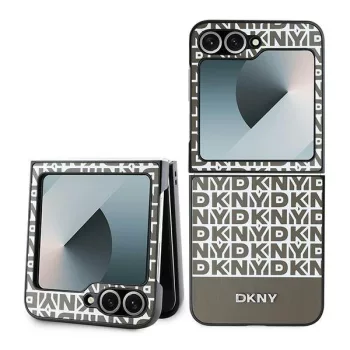   DKNY Repeat Pattern Bottom Stripe DKHCZF6PSOSPW Samsung Galaxy Z Flip 6 tok, barna
