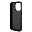 DKNY iPhone 12/12 Pro PU Leather Repeat Pattern Bottom Stripe MagSafe DKHMP12MPSOSPK, hátlap, tok, fekete