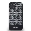 DKNY iPhone 13 PU Leather Repeat Pattern Bottom Stripe MagSafe DKHMP13MPSOSPK, hátlap, tok, fekete