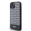 DKNY iPhone 13 PU Leather Repeat Pattern Bottom Stripe MagSafe DKHMP13MPSOSPK, hátlap, tok, fekete