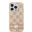 DKNY IML Checkered Mono Pattern & Printed Stripes MagSafe DKHMP13XHCPTSP iPhone 13 Pro Max hátlap, tok, rózsaszín