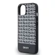 DKNY iPhone 14 PU Leather Repeat Pattern Bottom Stripe MagSafe DKHMP14SPSOSPK, hátlap, tok, fekete