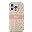 DKNY case for IPHONE 14 Pro Max Magsafe hátlap, tok DKHMP14XHRHSEP Repeat Texture Pattern W/ Stripe, rózsaszín