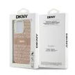 DKNY case for IPHONE 14 Pro Max Magsafe hátlap, tok DKHMP14XHRHSEP Repeat Texture Pattern W/ Stripe, rózsaszín