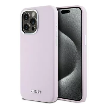   DKNY case for IPHONE 14 Pro Max Magsafe hátlap, tok DKHMP14XSMCHLP W/Horizontal Metal Logo, rózsaszín