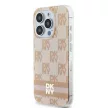 DKNY DKHMP15LHCPTSP iPhone 15 Pro 6.1" hátlap, tok IML Checkered Mono Pattern & Printed Stripes MagSafe, rózsaszín
