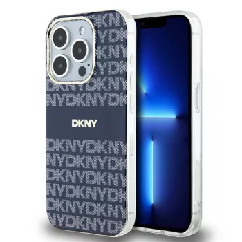   DKNY DKHMP15LHRHSEB iPhone 15 Pro 6.1" hátlap, tok IML Mono & Stripe MagSafe, kék