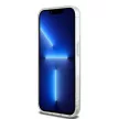 DKNY iPhone 15 Pro compatible with MagSafe DKHMP15LHRHSEE hátlap, tok MagSafe PC TPU Repeat Texture Pattern W/ Stripe, bézs