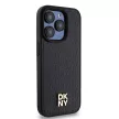 DKNY iPhone 15 Pro compatible with MagSafe DKHMP15LPSHRPSK hátlap, tok MagSafe Pu Repeat Pattern W/Stack Logo, fekete