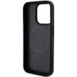 DKNY iPhone 15 Pro PU Leather Repeat Pattern Bottom Stripe MagSafe DKHMP15LPSOSPK, hátlap, tok, fekete