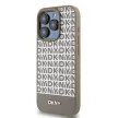 DKNY DKHMP15LPSOSPW iPhone 15 Pro 6.1" hátlap, tok Leather Printed Pattern Metal Logo MagSafe, barna