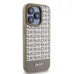 DKNY DKHMP15LPSOSPW iPhone 15 Pro 6.1" hátlap, tok Leather Printed Pattern Metal Logo MagSafe, barna