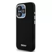 DKNY iPhone 15 Pro compatible with MagSafe DKHMP15LSMCHLK hátlap, tok MagSafe Silicone W/Horizontal Metal Logo, fekete