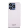DKNY iPhone 15 Pro compatible with MagSafe DKHMP15LSMCHLP hátlap, tok MagSafe Silicone W/Horizontal Metal Logo, rózsaszín