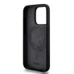 DKNY iPhone 15 Pro compatible with MagSafe DKHMP15LSNYACH hátlap, tok MagSafe Silicone W/White Arch Logo, fekete