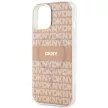 DKNY iPhone 15 Plus MagSafe DKHMP15MHRHSEP hátlap, tok MagSafe PC TPU Repeat Texture Pattern W/ Stripe, rózsaszín