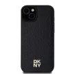 DKNY iPhone 15 Plus MagSafe DKHMP15MPSHRPSK hátlap, tok MagSafe Pu Repeat Pattern W/Stack Logo, fekete