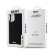 DKNY iPhone 15 Plus MagSafe DKHMP15MSMCHLK hátlap, tok MagSafe Silicone W/Horizontal Metal Logo, fekete