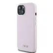 DKNY iPhone 15 Plus MagSafe DKHMP15MSMCHLP hátlap, tok MagSafe Silicone W/Horizontal Metal Logo, rózsaszín