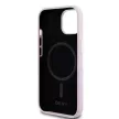 DKNY iPhone 15 Plus MagSafe DKHMP15MSMCHLP hátlap, tok MagSafe Silicone W/Horizontal Metal Logo, rózsaszín