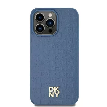   DKNY iPhone 15 compatible with MagSafe DKHMP15SPSHRPSB hátlap, tok MagSafe Pu Repeat Pattern W/Stack Logo, kék