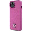 DKNY iPhone 15 compatible with MagSafe DKHMP15SPSHRPSP hátlap, tok MagSafe Pu Repeat Pattern W/Stack Logo, rózsaszín