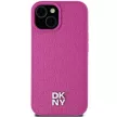 DKNY iPhone 15 compatible with MagSafe DKHMP15SPSHRPSP hátlap, tok MagSafe Pu Repeat Pattern W/Stack Logo, rózsaszín